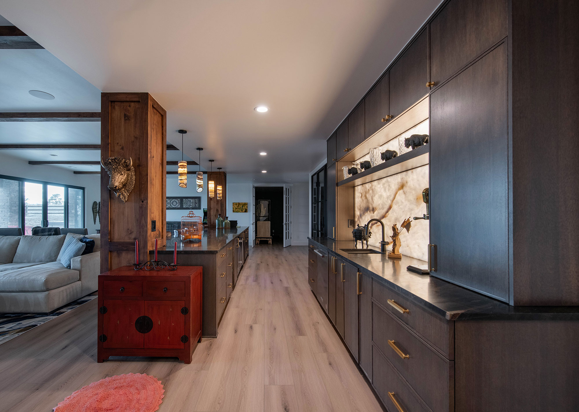 Basement Kitchen Bar Cabinets in Arvada, CO | Caruso Kitchen Designs